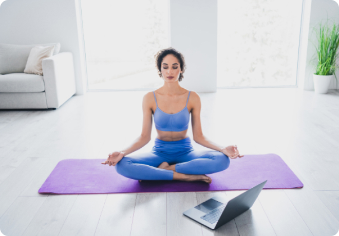 YogaFit online yoga webinars for meditation, self-care and expanding yoga knowledge